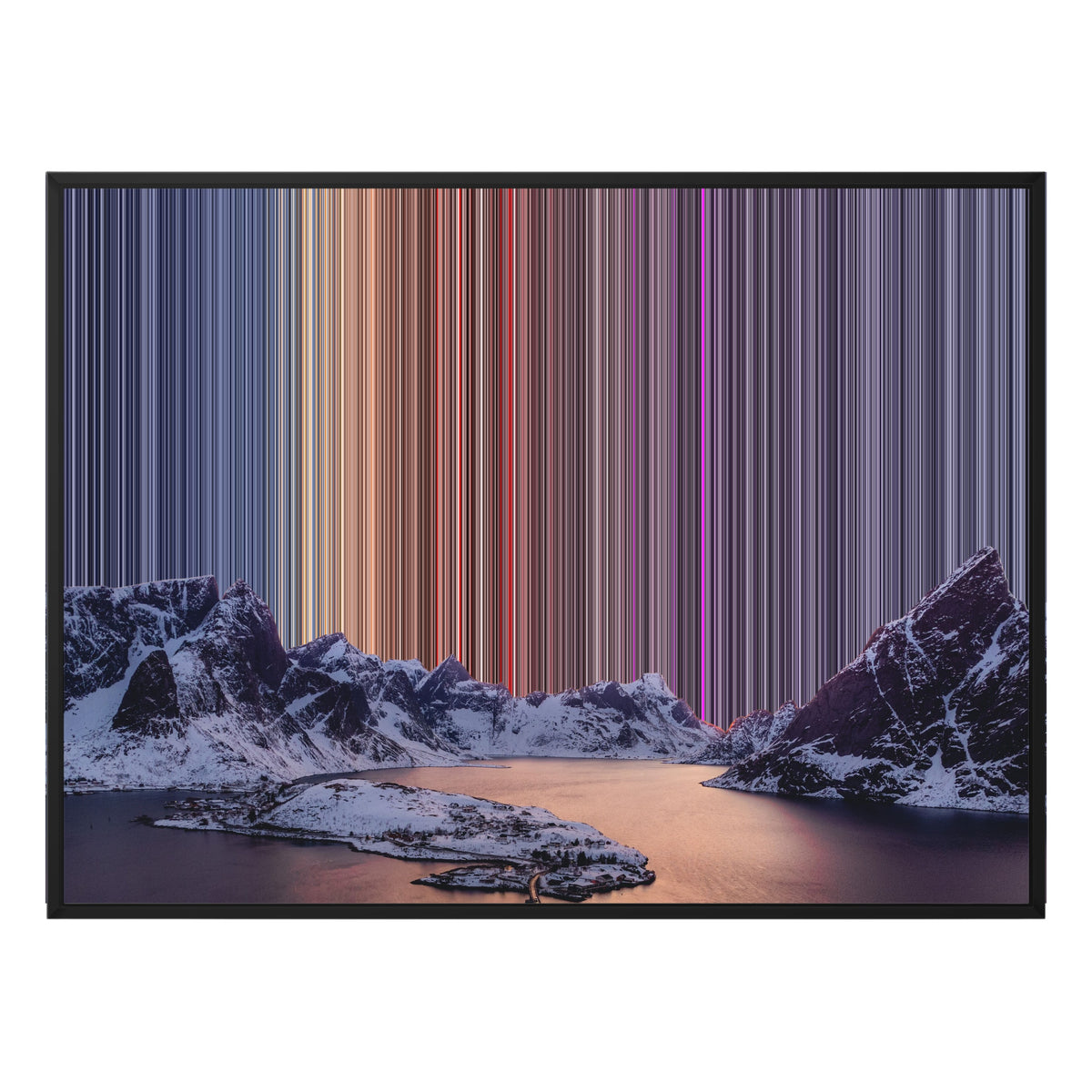 Lienzo con marco flotante, 40×30", marco negro