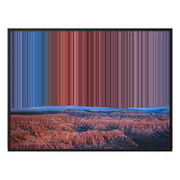 Lærred i floater-ramme, 40×30", sort ramme
