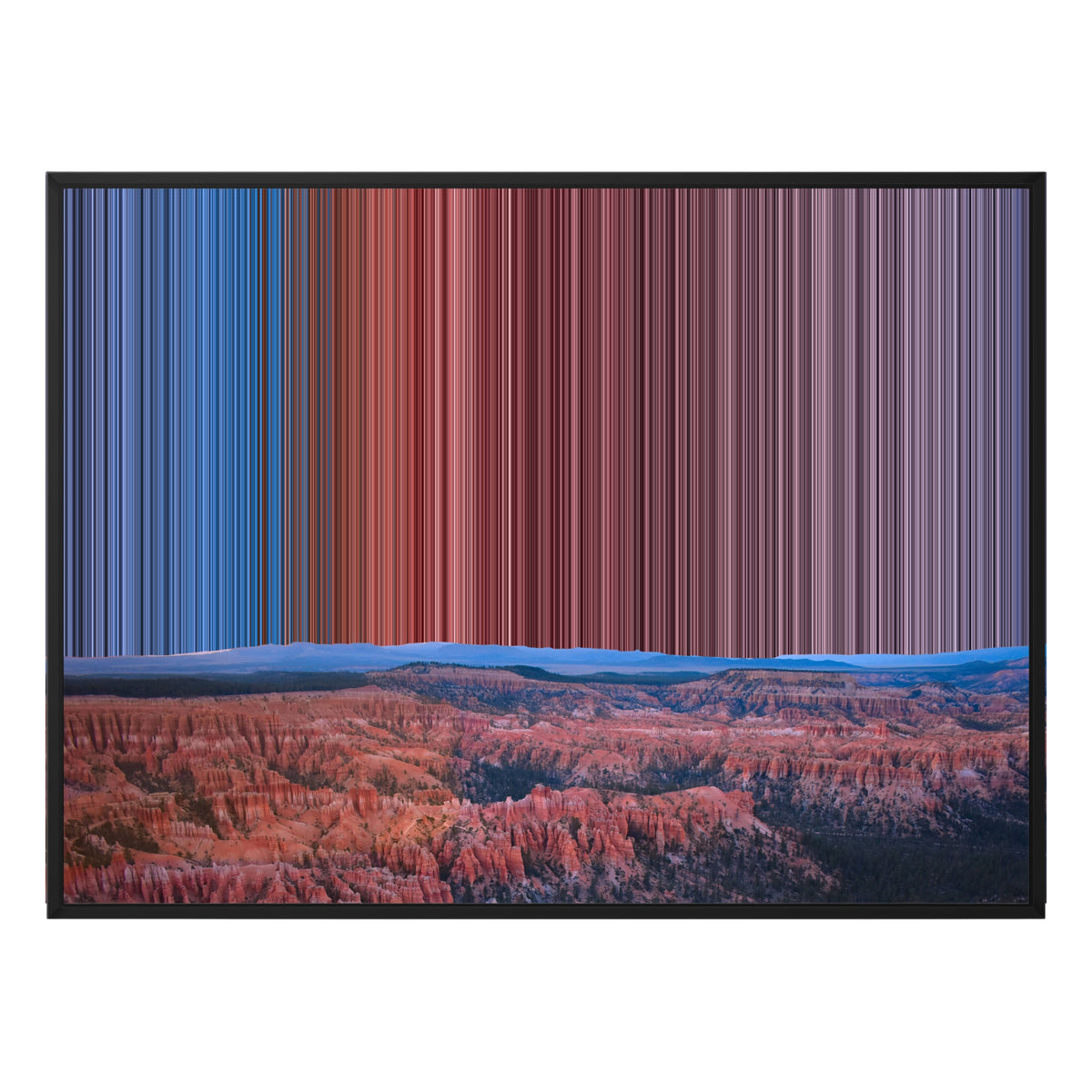 Lærred i floater-ramme, 40×30", sort ramme