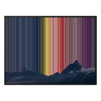 Lærred i floater-ramme, 40×30", sort ramme