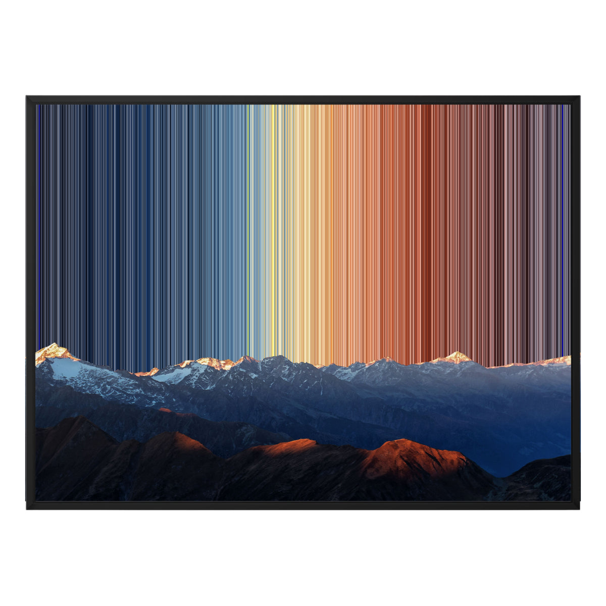 Tela con cornice a cassetta, 40×30", cornice nera