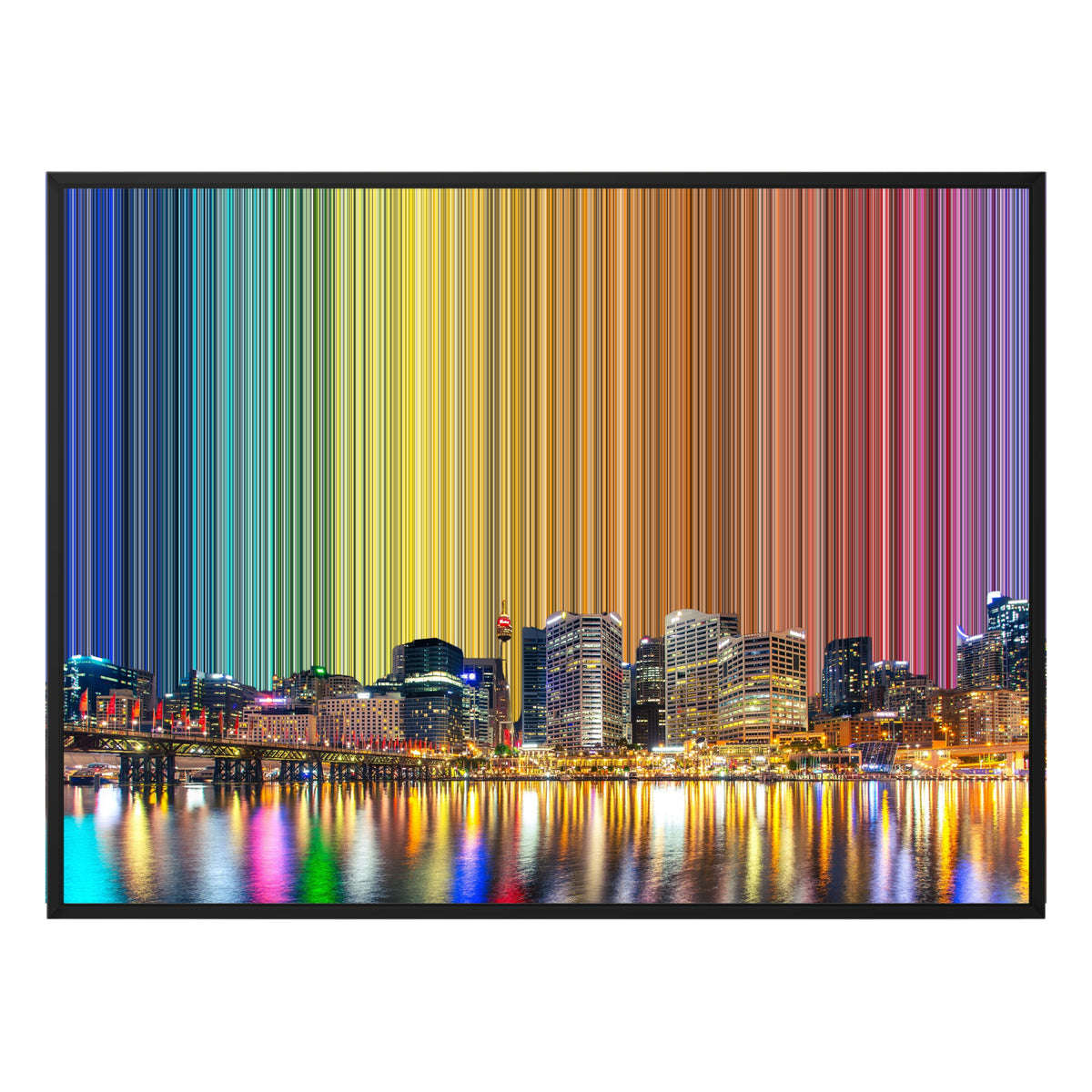 Lienzo con marco flotante, 40×30", marco negro