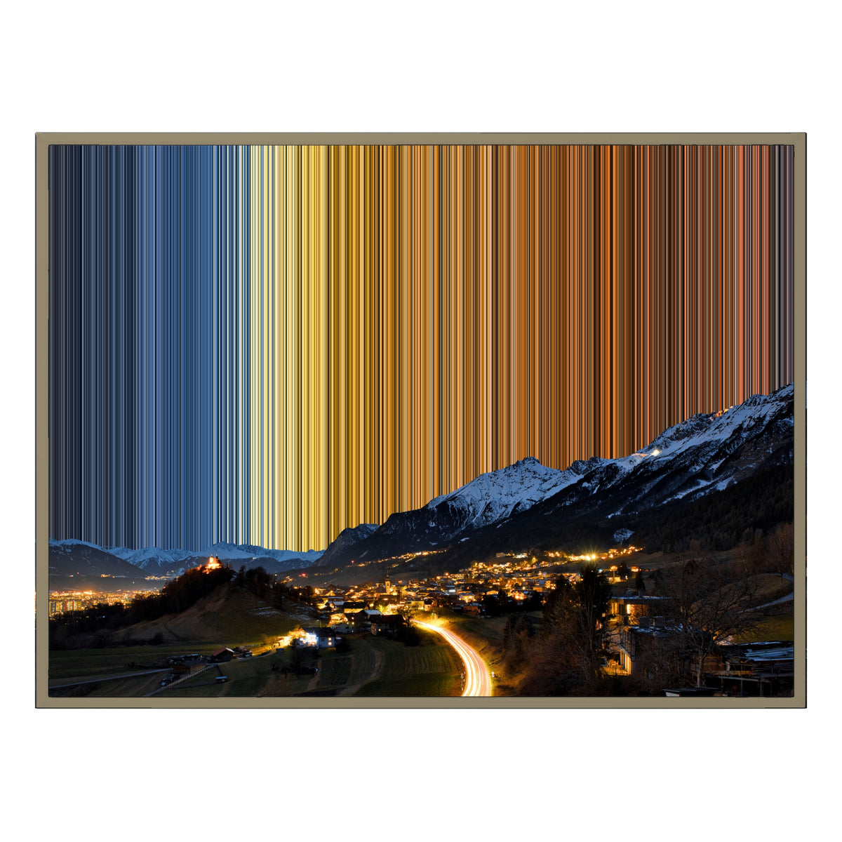 40×30" Float Frame Canvas - Natural Frame variant