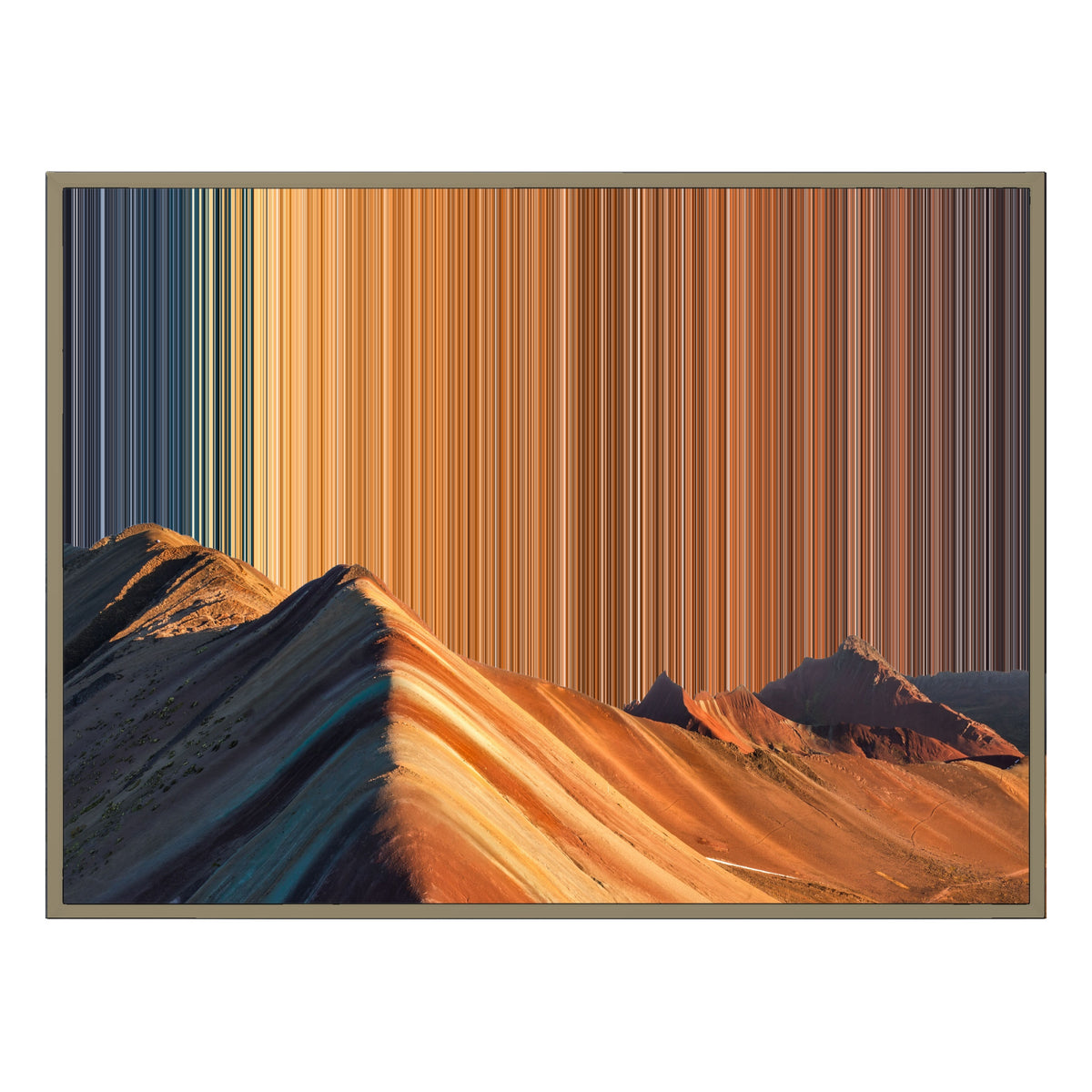Lienzo con marco flotante, 40×30", marco de madera natural