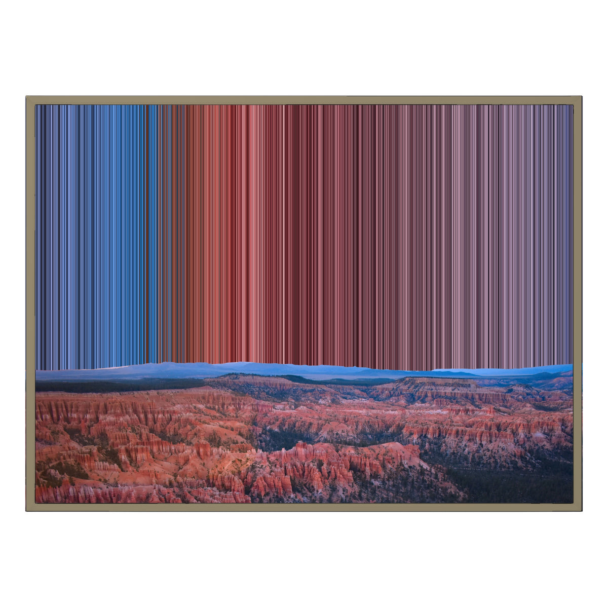 Lærred i floater-ramme, 40×30", ramme i naturtræ