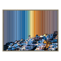 Lienzo con marco flotante, 40×30", marco de madera natural