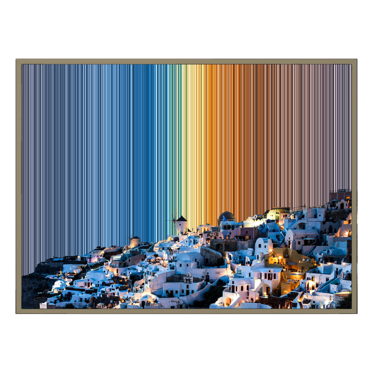 Lienzo con marco flotante, 40×30", marco de madera natural