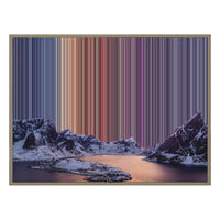 Lienzo con marco flotante, 40×30", marco de madera natural