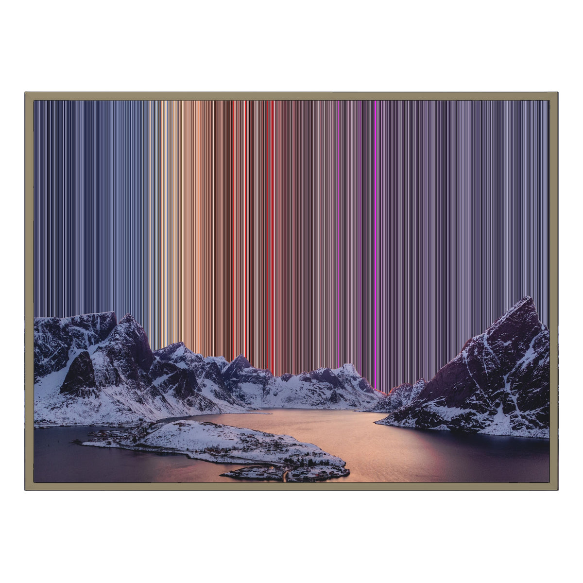 Lienzo con marco flotante, 40×30", marco de madera natural