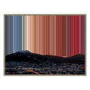 Lienzo con marco flotante, 40×30", marco de madera natural