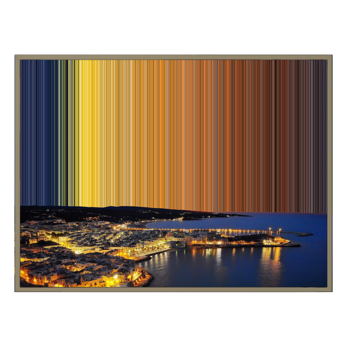 Lienzo con marco flotante, 40×30", marco de madera natural