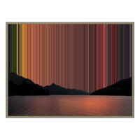 Lienzo con marco flotante, 40×30", marco de madera natural