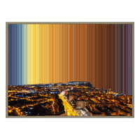 Lienzo con marco flotante, 40×30", marco de madera natural