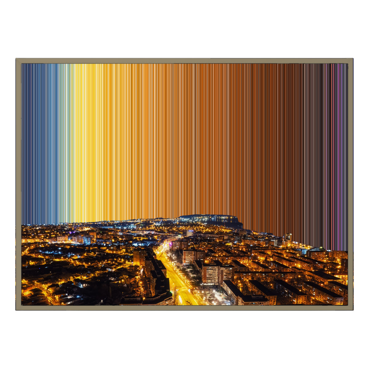 Lienzo con marco flotante, 40×30", marco de madera natural