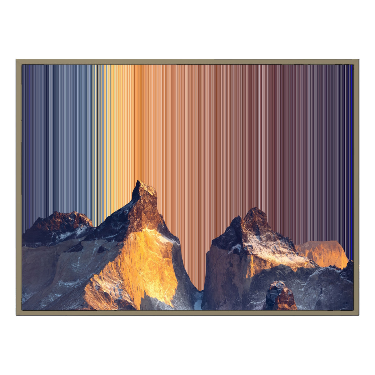 Leinwandbild mit Schattenfugenrahmen im Format 40×30", Rahmen aus Naturholz