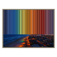 Lienzo con marco flotante, 40×30", marco de madera natural