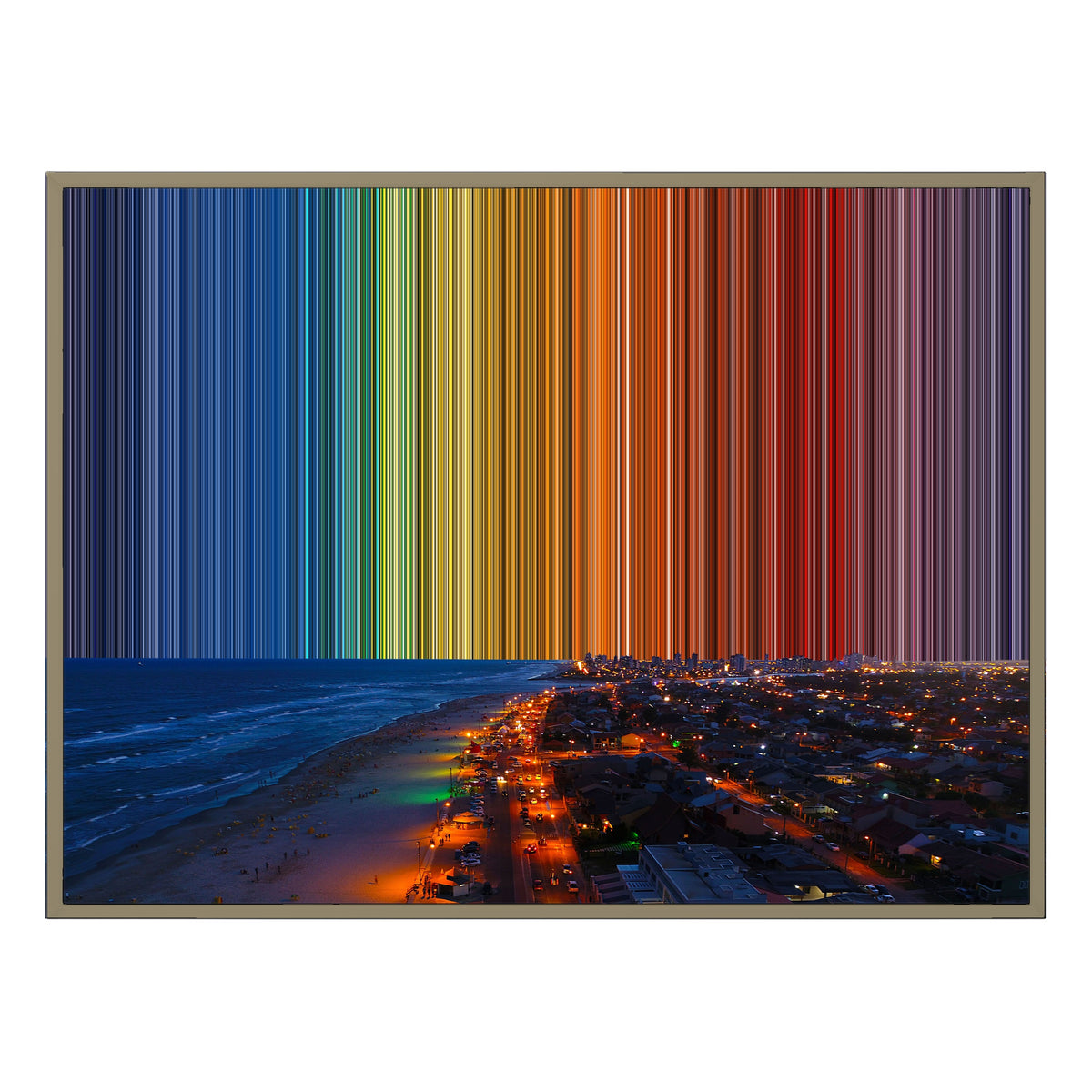 Lienzo con marco flotante, 40×30", marco de madera natural