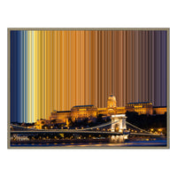 Lienzo con marco flotante, 40×30", marco de madera natural