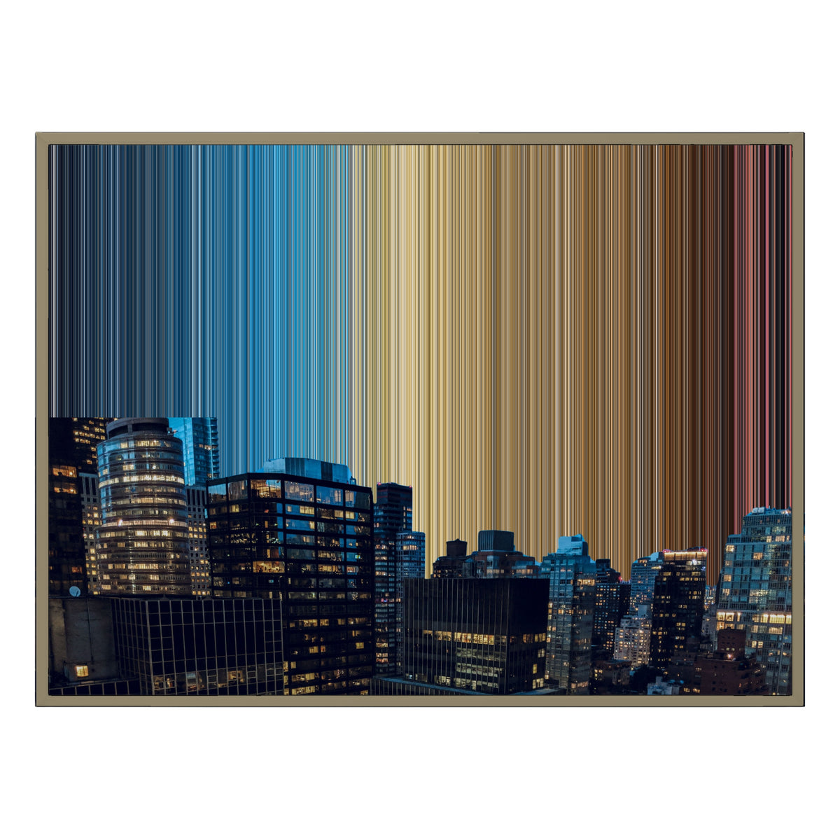 Lienzo con marco flotante, 40×30", marco de madera natural