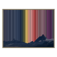 Lærred i floater-ramme, 40×30", ramme i naturtræ