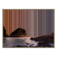 Lienzo con marco flotante, 40×30", marco de madera natural
