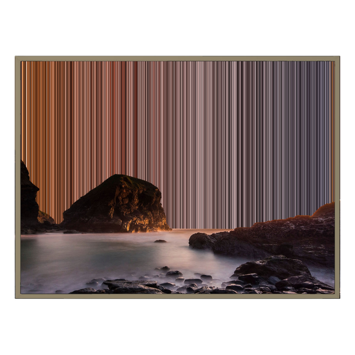 Lienzo con marco flotante, 40×30", marco de madera natural