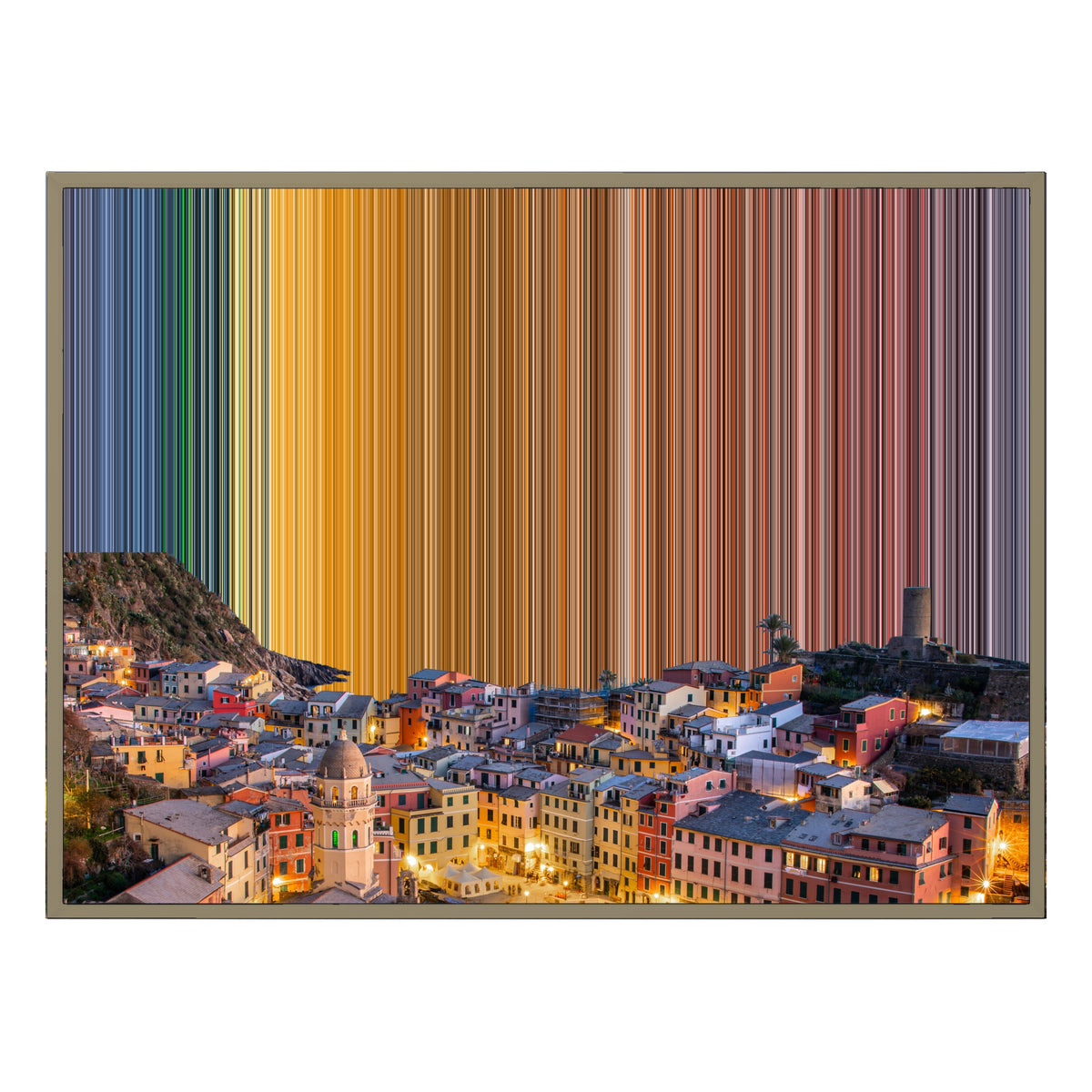 Leinwandbild mit Schattenfugenrahmen im Format 40×30", Rahmen aus Naturholz
