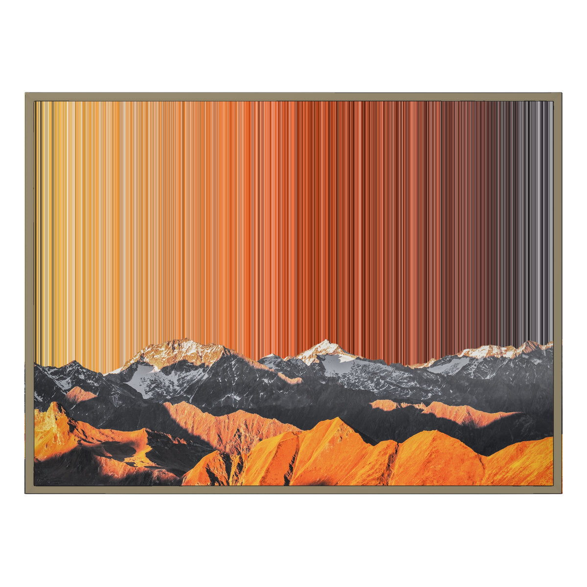 Toile en caisse américaine, format 40×30", cadre en bois naturel