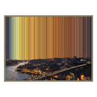 Lienzo con marco flotante, 40×30", marco de madera natural