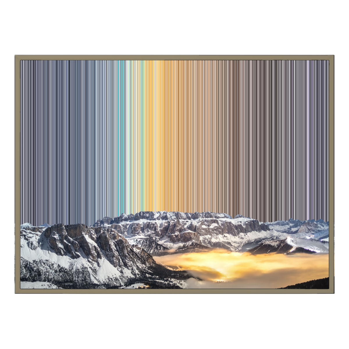 Lienzo con marco flotante, 40×30", marco de madera natural
