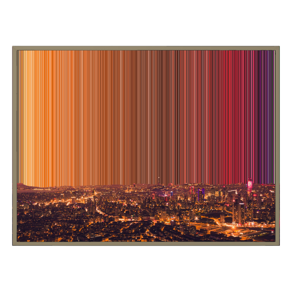 Leinwandbild mit Schattenfugenrahmen im Format 40×30", Rahmen aus Naturholz