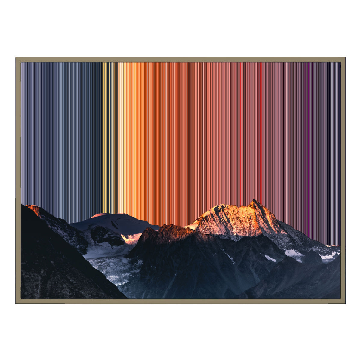 Lienzo con marco flotante, 40×30", marco de madera natural