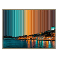 Lienzo con marco flotante, 40×30", marco de madera natural