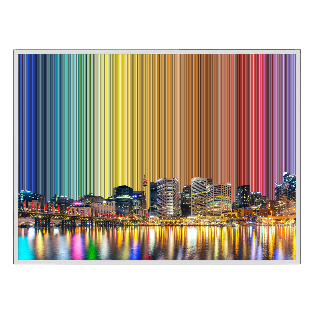 Lienzo con marco flotante, 40×30", marco blanco