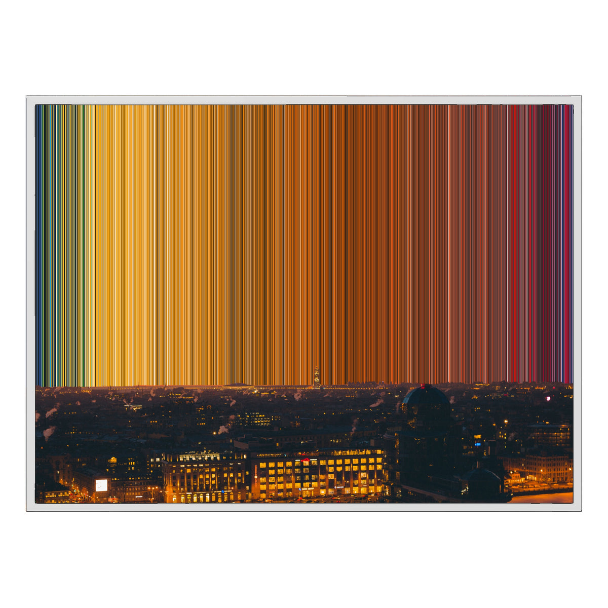 Lærred i floater-ramme, 40×30", hvid ramme