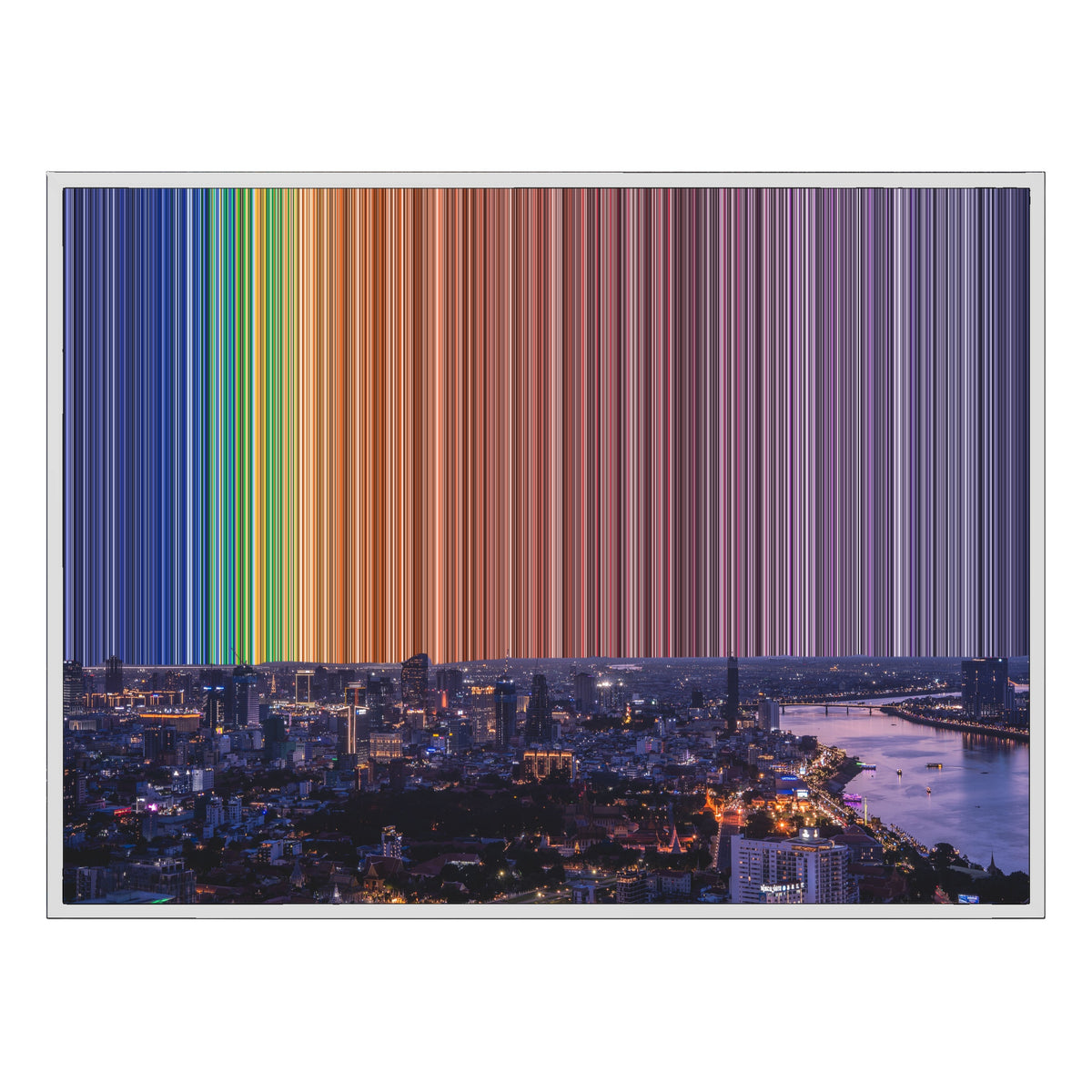 40×30" Float Frame Canvas - White Frame variant