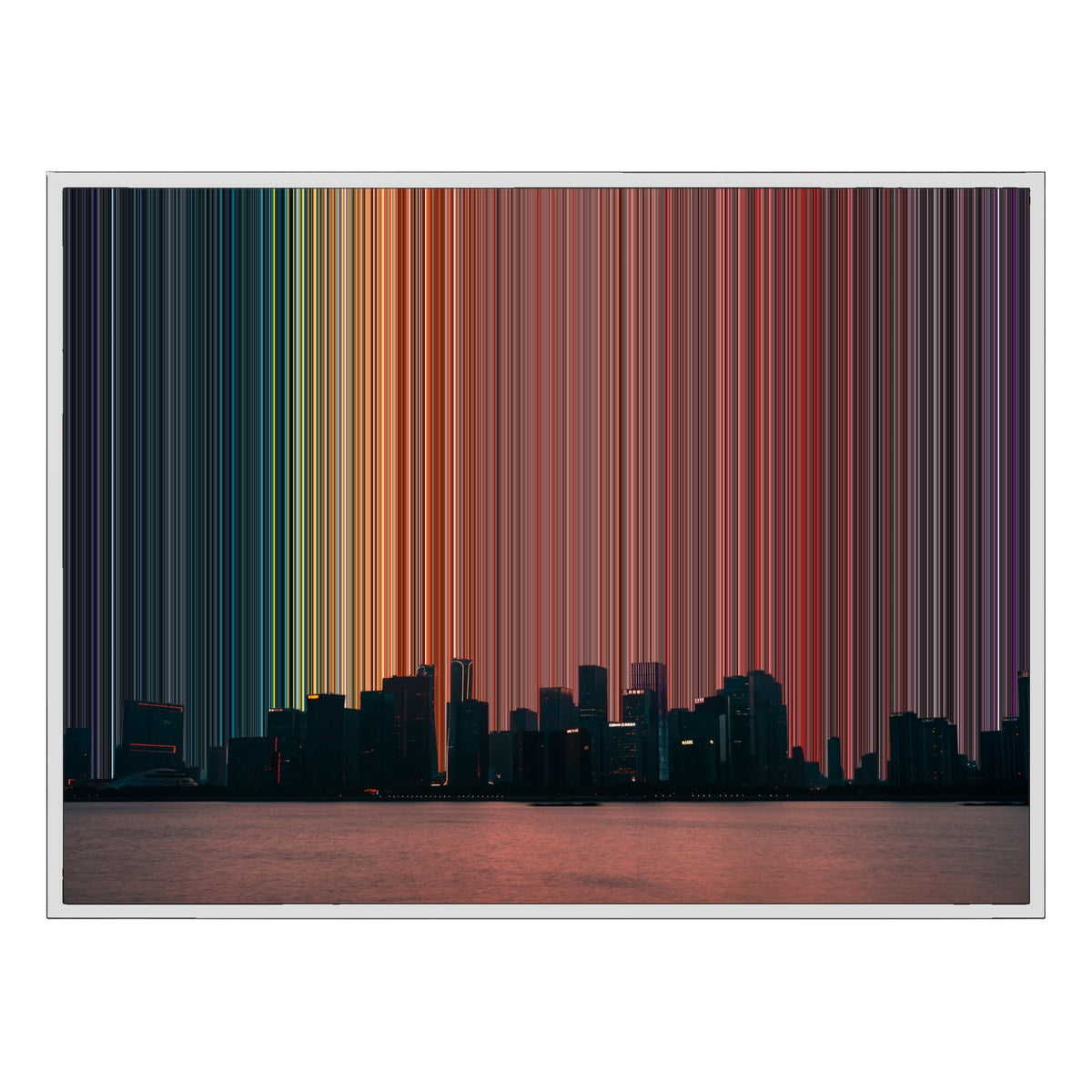 Leinwandbild mit Schattenfugenrahmen im Format 40×30", weißer Rahmen