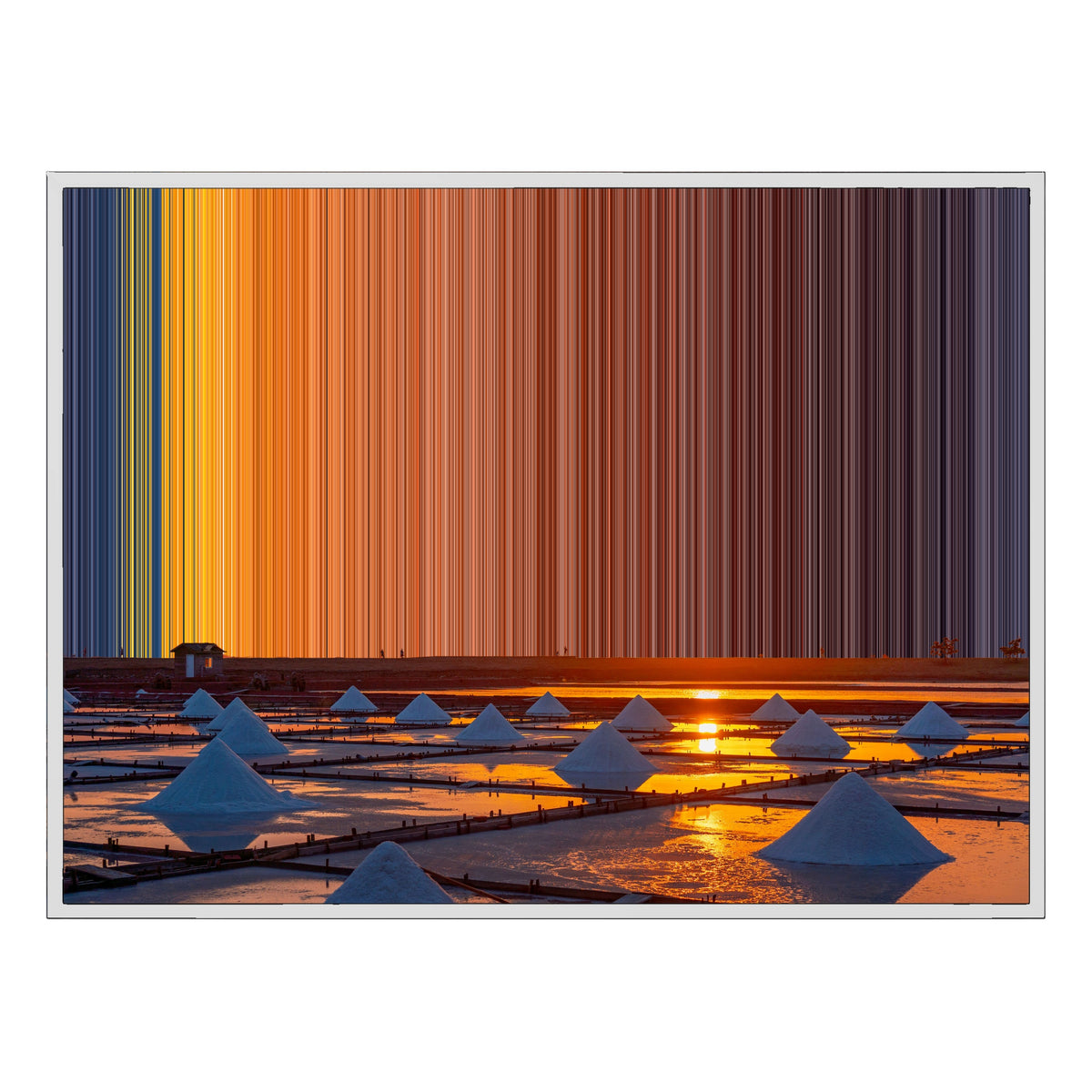 Canvastaulu kelluvassa kehyksessä, koko 40×30", valkoinen kehys