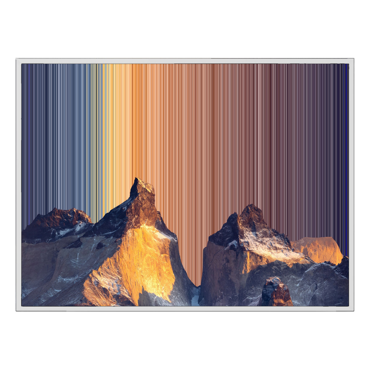 Leinwandbild mit Schattenfugenrahmen im Format 40×30", weißer Rahmen