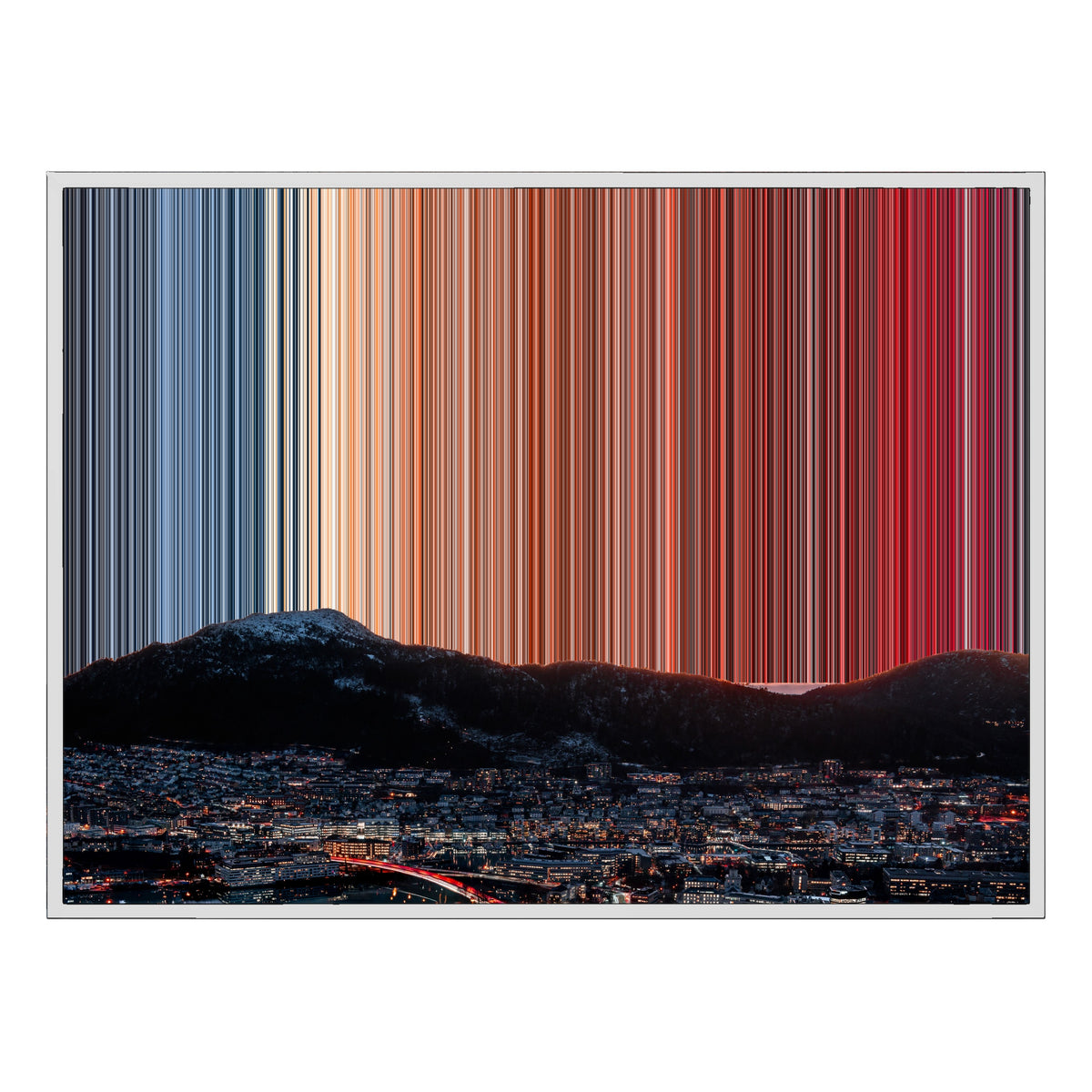 Lienzo con marco flotante, 40×30", marco blanco