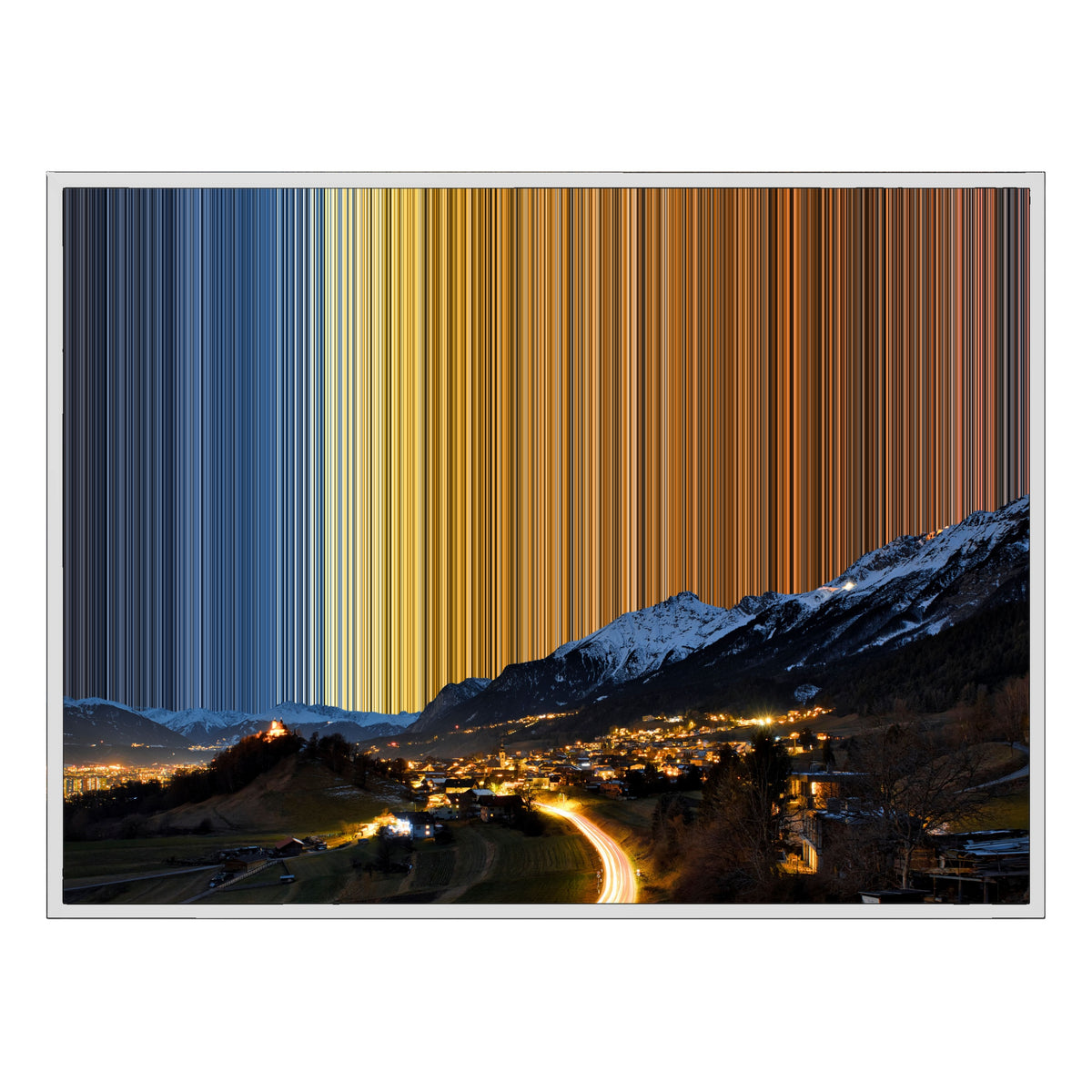 40×30" Float Frame Canvas - White Frame variant