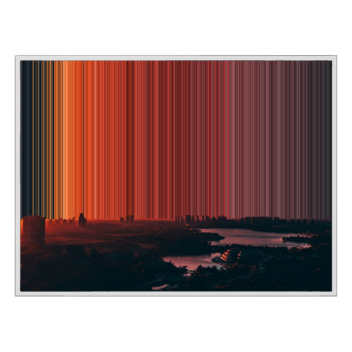 40×30" Float Frame Canvas - White Frame variant