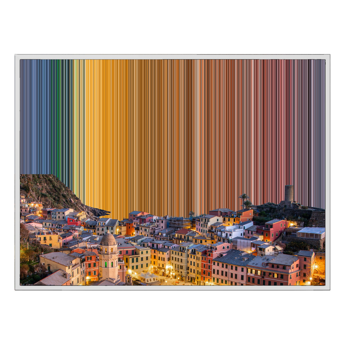Leinwandbild mit Schattenfugenrahmen im Format 40×30", weißer Rahmen