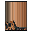 40×32" Metallic Float Frame Canvas - Black Frame variant