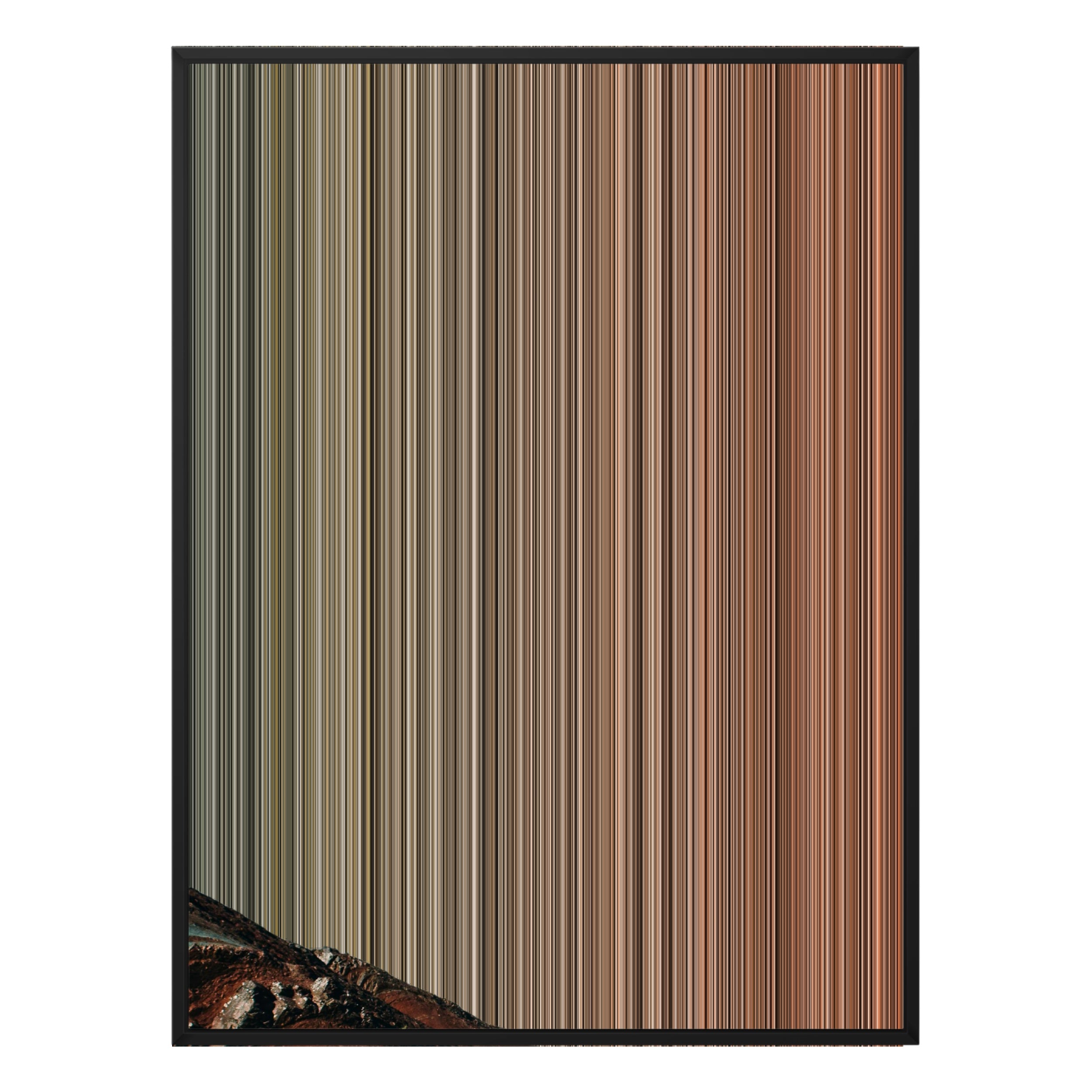 40×32" Metallic Float Frame Canvas - Black Frame variant