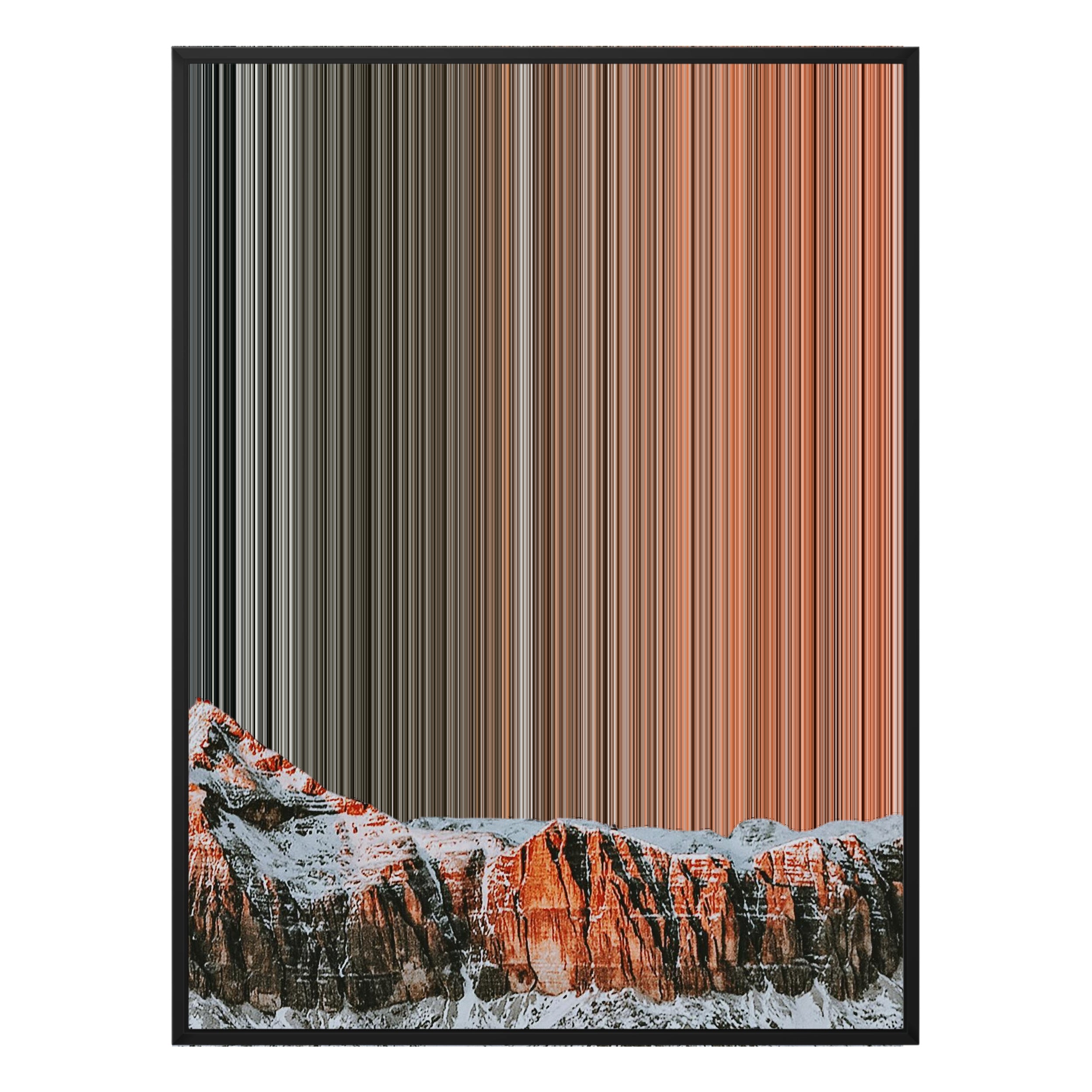 40×32" Metallic Float Frame Canvas - Black Frame variant