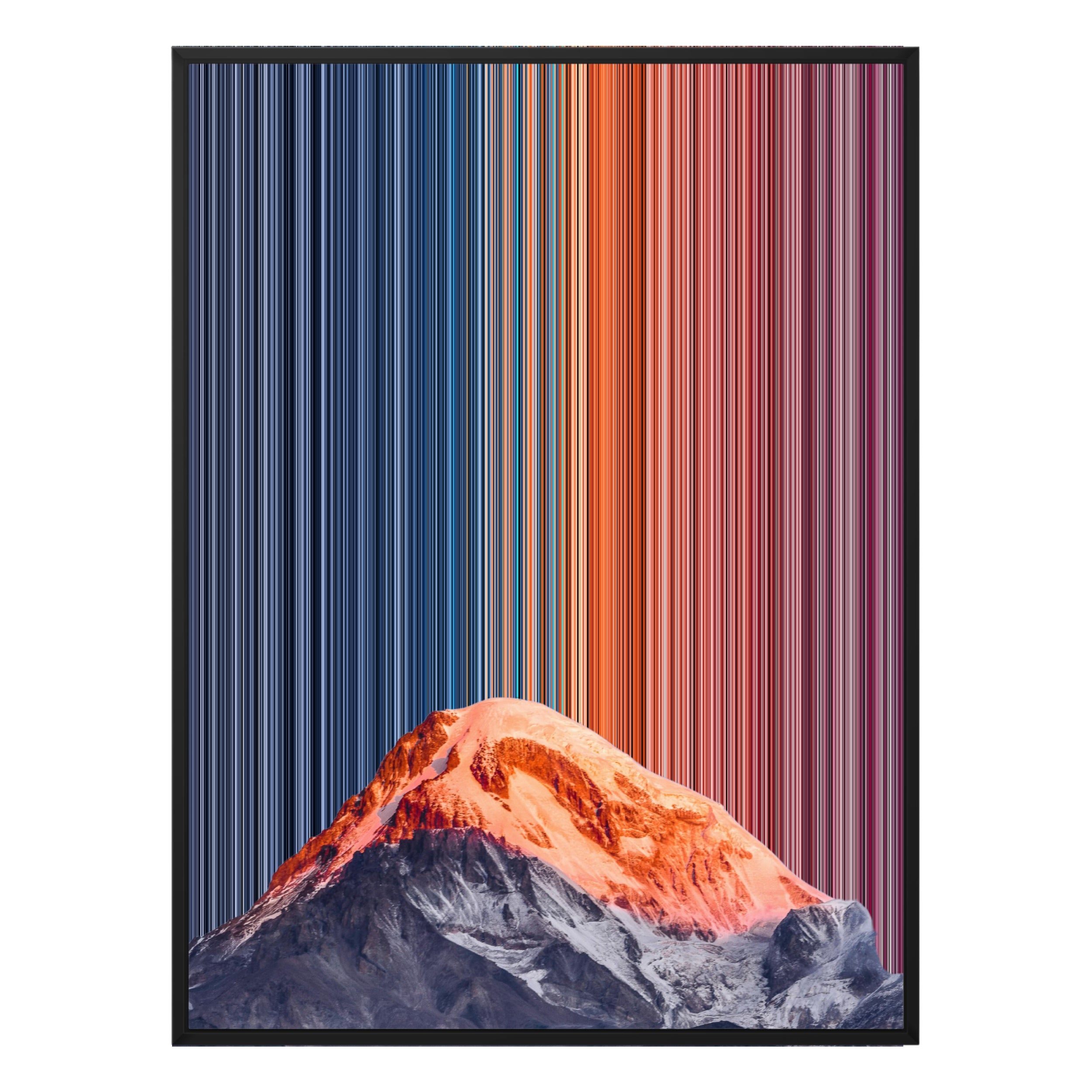 40×32" Metallic Float Frame Canvas - Black Frame variant