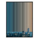 40×32" Metallic Float Frame Canvas - Black Frame variant