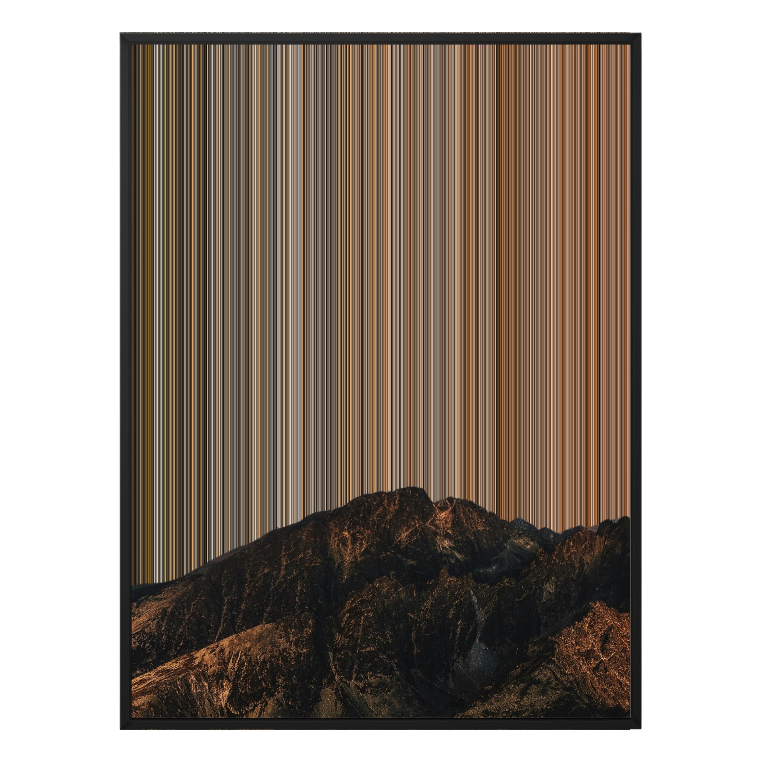 40×32" Metallic Float Frame Canvas - Black Frame variant