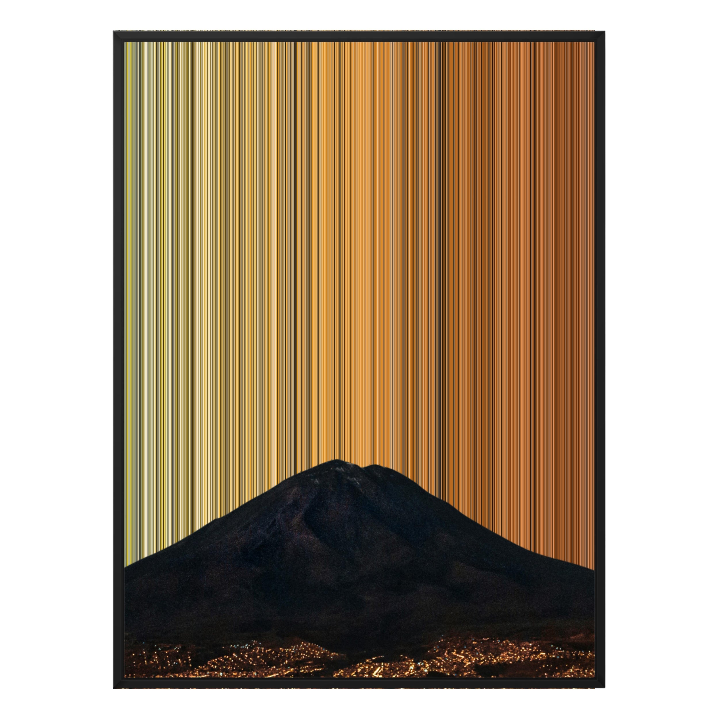 40×32" Metallic Float Frame Canvas - Black Frame variant